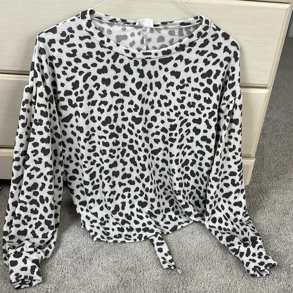 Leopard print long sleeve shirt
